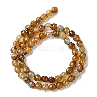 Natural Agate Round Beads Strand&nbsp;G-L084-6mm-04-1
