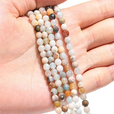 Natural Flower Amazonite Beads Strands&nbsp;X-G-G545-06-1