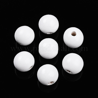 Painted Natural Wood Beads&nbsp;WOOD-A018-16mm-19-1