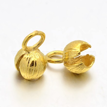 真鍮製ダルマチープ  ゴールドカラー  11x6mm  穴：3mm  内径：3mm&nbsp;KK-N0070-01G-A-1