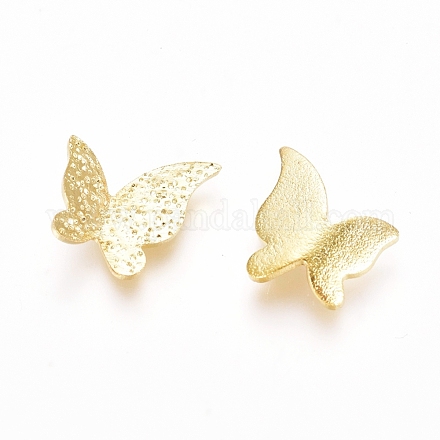 合金カボション  蝶  ゴールドカラー  10x11x2mm&nbsp;PALLOY-WH0068-09B-G-1