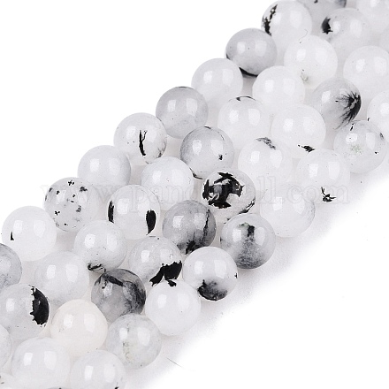 Dyed Natural White Jade Beads Strands G-T140-4mm-A02-1