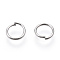 Iron Open Jump Ring, Round, Platinum, 21 Gauge, 6x0.7mm, Inner Diameter: 4.5mm, about 20000pcs/1000g