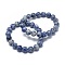 Natural Blue Spot Jasper Bead Stretch Bracelets, Round, Inner Diameter: 2 inch~2-1/8 inch(5.2~5.5cm), Bead: 10mm