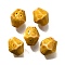 Vintage Style Glazed Ceramic Porcelain Beads, Faceted Bicone, Goldenrod, 11.5x10mm, Hole: 2mm