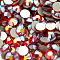 Glass Flat Back Rhinestone, Grade A, Back Plated, Faceted, AB Color, Half Round, Hyacinth, 4.6~4.8mm