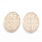 Plating Acrylic Beads, Gold Blocking, Oval, Clear, 28x20x5.5mm, Hole: 1.5mm