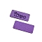 LOVE Imitation Leather Label for Purse Decor, Rectangle, Blue Violet, 35x15mm