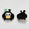 Resin Cabochons, Monkey, Black, 19.5x20x9mm
