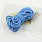 Braided PU Leather Cords, Round, Dodger Blue, 4mm, about 2.19 Yards(2m)/Bundle