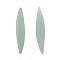 Plastic Pendants, Leaf, Medium Aquamarine, 41x7x4mm, Hole: 1mm