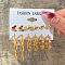 Alloy Earring Sets, Golden, 7~35mm, 6pairs/set