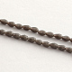 ガラスビーズ連売り  多面カット  ティアドロップ  グレー  5x3mm  穴：1mm  約99~101個/連  19.7インチ&nbsp;GLAA-Q042-45-1