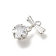 Brass Cubic Zirconia Charms&nbsp;KK-K378-49S-2