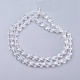 ガラスビーズ連売り  多面カット  ティアドロップ  透明  11x8mm  穴：1mm  約57~59個/連  26.38~26.77インチ&nbsp;X-GLAA-R024-11x8mm-12-2