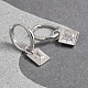 925 Sterling Silver Rectangle Hoop Earrings Simple Geometric Fashion Accessory&nbsp;KF9307-2-2