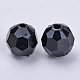 アクリルビーズ  多面カット  ラウンド  ブラック  6x5.5mm  穴：1.7~1.8mm  約4200個/500g&nbsp;X-TACR-Q257-6mm-V72-2