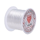 フラット弾性クリスタルストリング  弾性ビーズ糸  ストレッチブレスレット作り用  染め  ホワイト  0.8mm  約9.84~10.93ヤード（9~10m）/ロール&nbsp;EW014-2