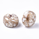 樹脂ビーズ  シェルと  フラットラウンド  桃パフ  23x13mm  穴：2.5mm&nbsp;RESI-T024-28D-2