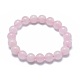 Natural Rose Quartz Bead Stretch Bracelets&nbsp;BJEW-K212-A-045-6