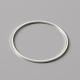 真鍮製フレームコネクター  丸いリング  銀  25x0.5mm  内径：23mm&nbsp;LS-KK-WH0047-59E-S-2