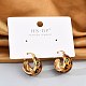 Brass Enamel Hoop Earrings&nbsp;EJEW-P301-07G-3