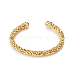 Classic Rack Plating Brass Cuff Bangle&nbsp;BJEW-E071-23G
