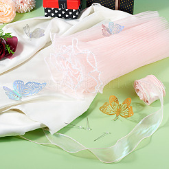 Wrinkled Wavy Polyester Flower Bouquets Wrapping Packaging&nbsp;FIND-TA0010-72A