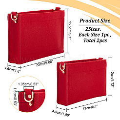 2Pcs 2 Style Wool Felt Bag Organizer Inserts&nbsp;FIND-WR0007-41D