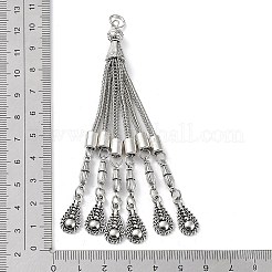 Tibetan Style Alloy Curb Chain Tassel Big Pendants&nbsp;FIND-K013-01AS-10