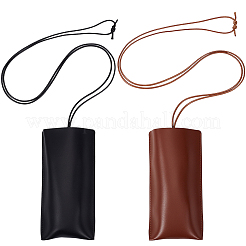 2Pcs 2 Colors PU Leather Glasses Storage Bags&nbsp;ABAG-CN0001-76