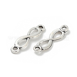 チベット風合金インフィニティコネクタチャーム  アンティークシルバー  6x23x1.5mm  穴：1.5mm&nbsp;TIBE-S324-26AS