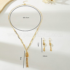 Iron Teardrop Tassels Earrings & Pendant Necklaces Set for Women&nbsp;AK6196
