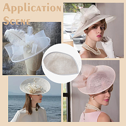 リネンミニハットファシネーターベース  DIY 工芸品のヘアアクセサリーの装飾  ゲインボロ  310x290x46mm&nbsp;AJEW-WH0561-32D