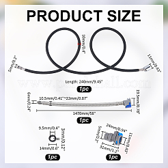 Plastic Sink Drain Pipe Connector&nbsp;AJEW-WR0003-68