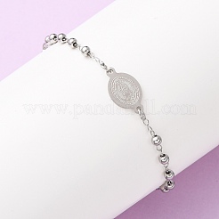 Religion 304 Stainless Steel Link Bracelets&nbsp;BJEW-F524-05B-P
