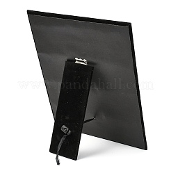 木製のアクセサリーのペンダントのディスプレイの板  ベルベットと  長方形  ブラック  250x200x4mm&nbsp;PDIS-N003-01