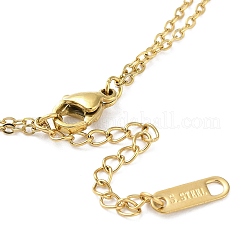 女性用 18層 304 ステンレススチール アズキチェーン バタフライリンクネックレス  14.57KGP本金メッキ  37インチ（[2]cm）&nbsp;NJEW-G141-03G