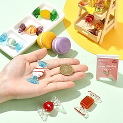 10 個 10 スタイルのガラスペンダント  キャンディ  ミックスカラー  45.5~54.5x21~28.5x7.5~19.5mm  穴：1.5~2.5mm  1個/スタイル&nbsp;GLAA-CJ0002-89