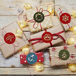 Christmas Theme 6Pcs  Brass Wax Seal Stamp Head&nbsp;AJEW-CP0001-87A