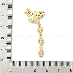 Brass Micro Pave Cubic Zirconia Pendants&nbsp;KK-F905-09G