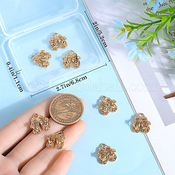 10Pcs Brass Pendants Rhinestone Settings&nbsp;KK-BBC0014-39