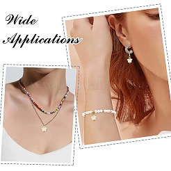 天然淡水貝スターチャーム20個  貝殻色  12x12x2mm  穴：1.2mm&nbsp;SHEL-YW0001-14