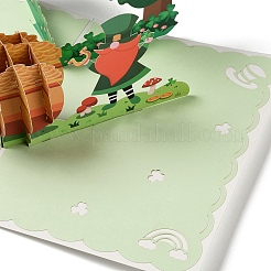Rectangle 3D Pop Up Paper Greeting Card&nbsp;AJEW-F065-01