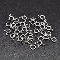 925スターリングシルバースプリングリングの留め金  銀  12x10x1.8mm  穴：1.8mm&nbsp;STER-F014-06H