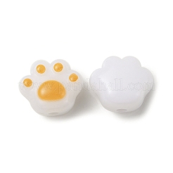 不透明なアクリルビーズ  猫の足  ミックスカラー  16x19x13mm  穴：3mm&nbsp;X-MACR-M026-01