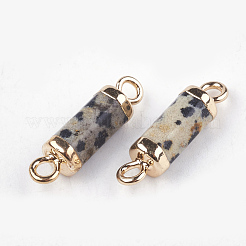 Electroplate Natural Dalmatian Jasper Links connectors&nbsp;G-S344-01D