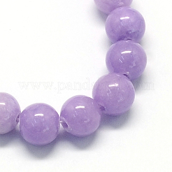 Natural Dyed Yellow Jade Gemstone Bead Strands&nbsp;G-R271-8mm-YXS24