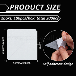 PTEシャツの襟の形を整えるステッカー  カラーステイ  三角形  透明  53x53x0.5mm  100個/セット&nbsp;FIND-WH0366-114
