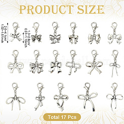 17Pcs 17 Styles Alloy Pendant Decorations&nbsp;HJEW-YW00533